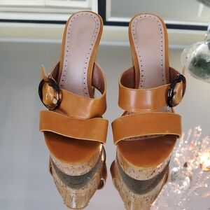 Charles David Tan Platform Sandals